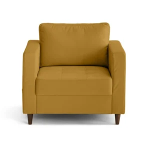 Couvre-selle imperméable Anna - fauteuil avec poche en velours - pieds en bois