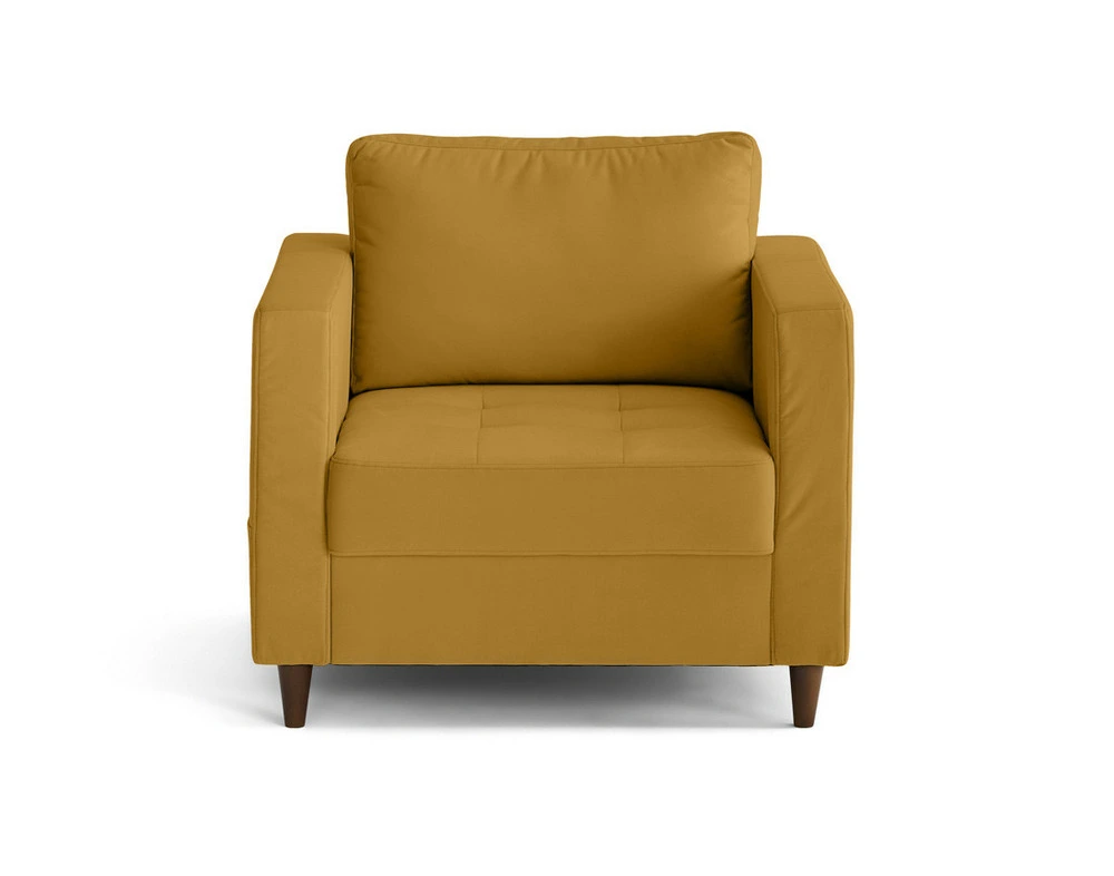Couvre-selle imperméable Anna - fauteuil avec poche en velours - pieds en bois