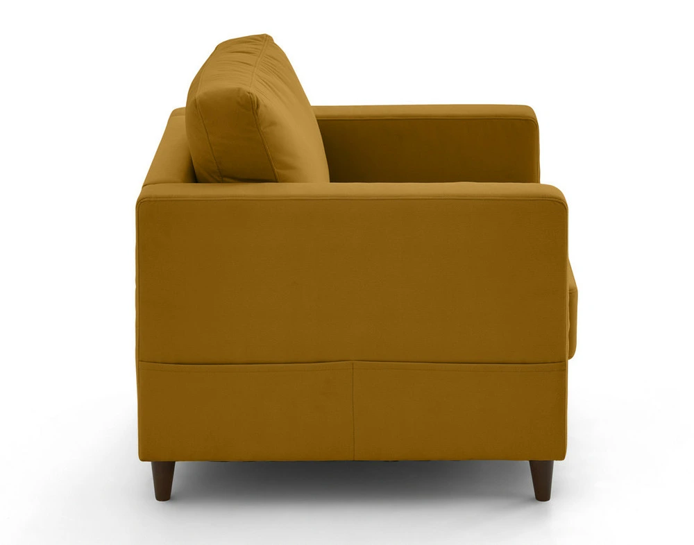 Couvre-selle imperméable Anna - fauteuil avec poche en velours - pieds en bois
