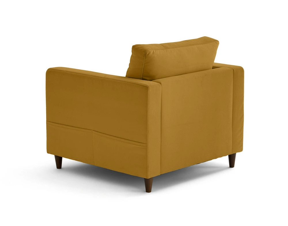 Couvre-selle imperméable Anna - fauteuil avec poche en velours - pieds en bois