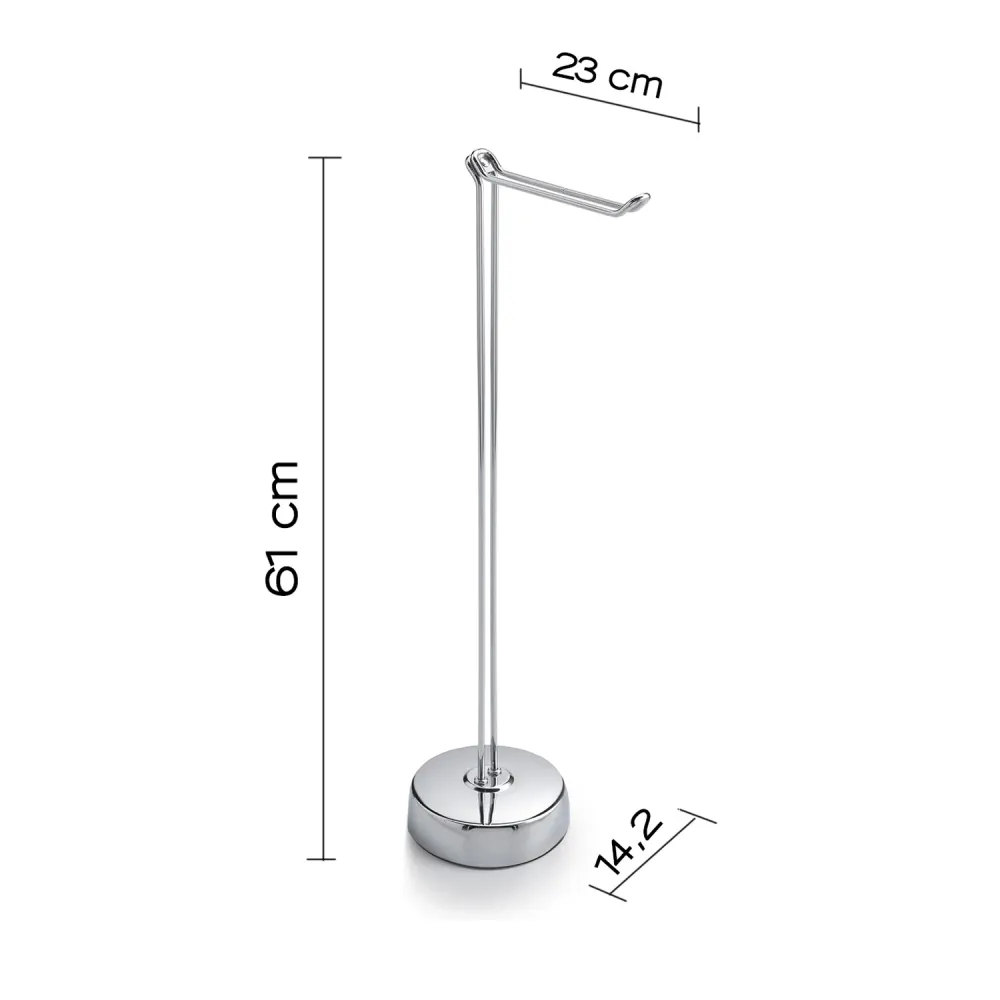 Couvre-selle imperméable Lampadaire avec porte-rouleau de réserve modèle Minù de Gedy - Chromé