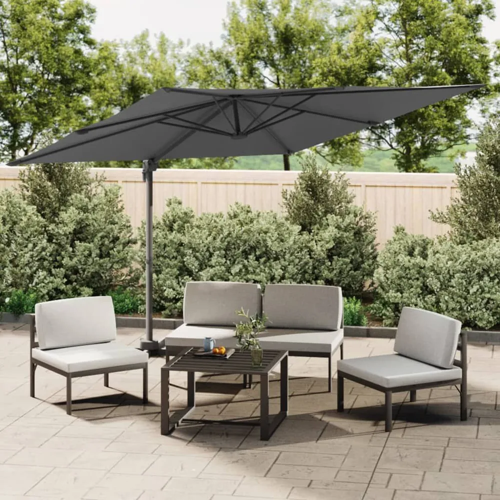 Couvre-selle imperméable Parasol de jardin en porte-à-faux avec mât en aluminium