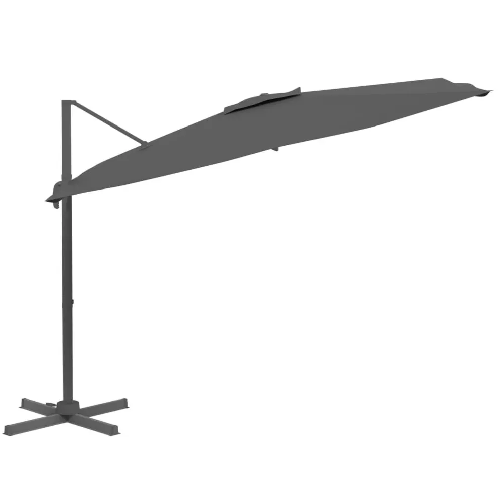 Couvre-selle imperméable Parasol de jardin en porte-à-faux avec mât en aluminium