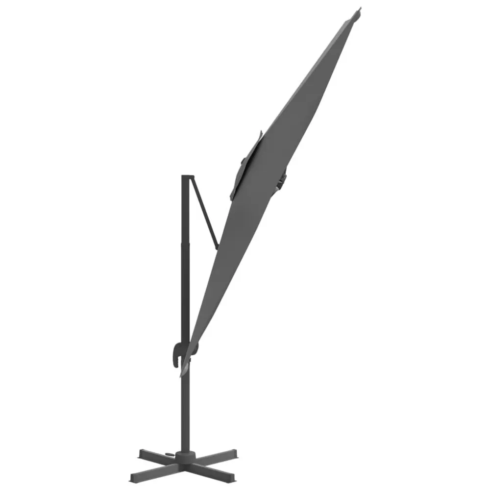 Couvre-selle imperméable Parasol de jardin en porte-à-faux avec mât en aluminium