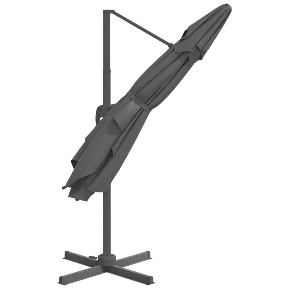 Couvre-selle imperméable Parasol de jardin en porte-à-faux avec mât en aluminium