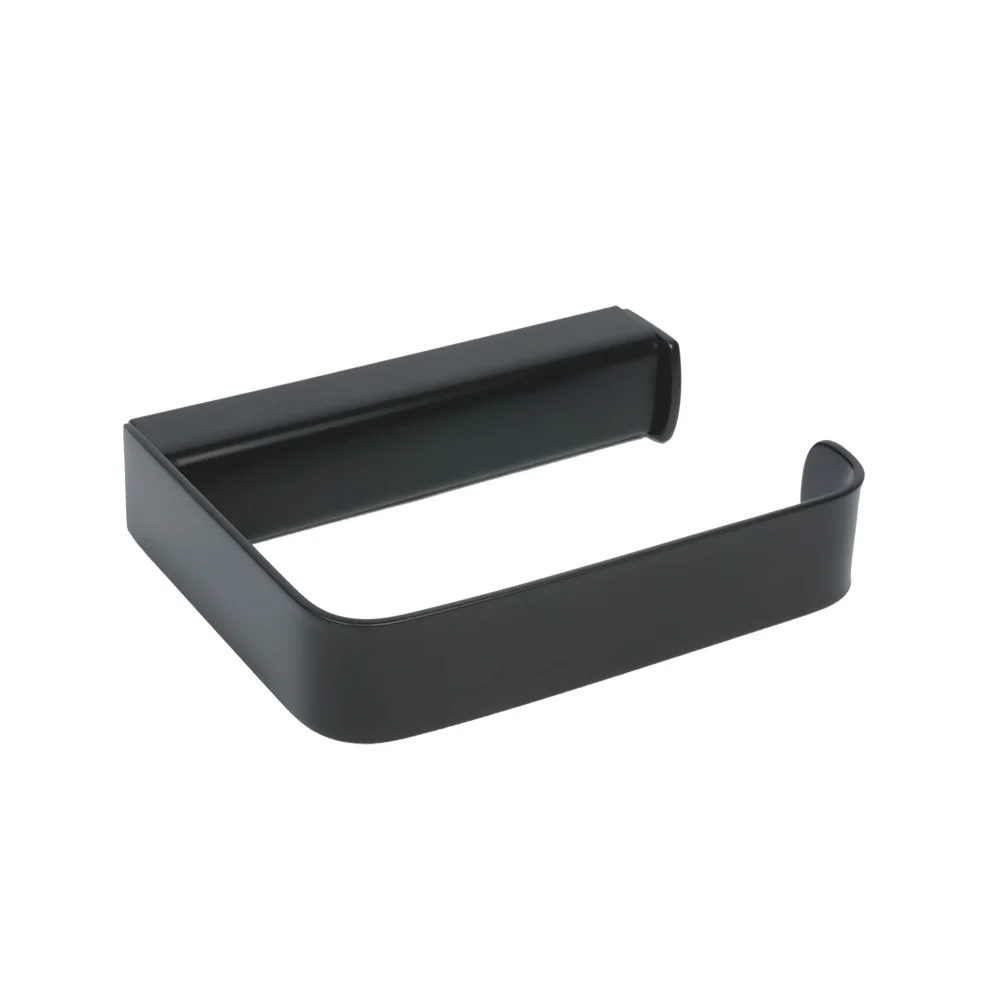 Couvre-selle imperméable Porte-rouleau en acier peint noir fixation avec vis ou colle mod.25 Metaform