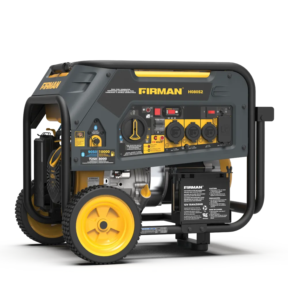 Duel Fuel Portable Generator 10000W Electric Start 120/240V CO alert
