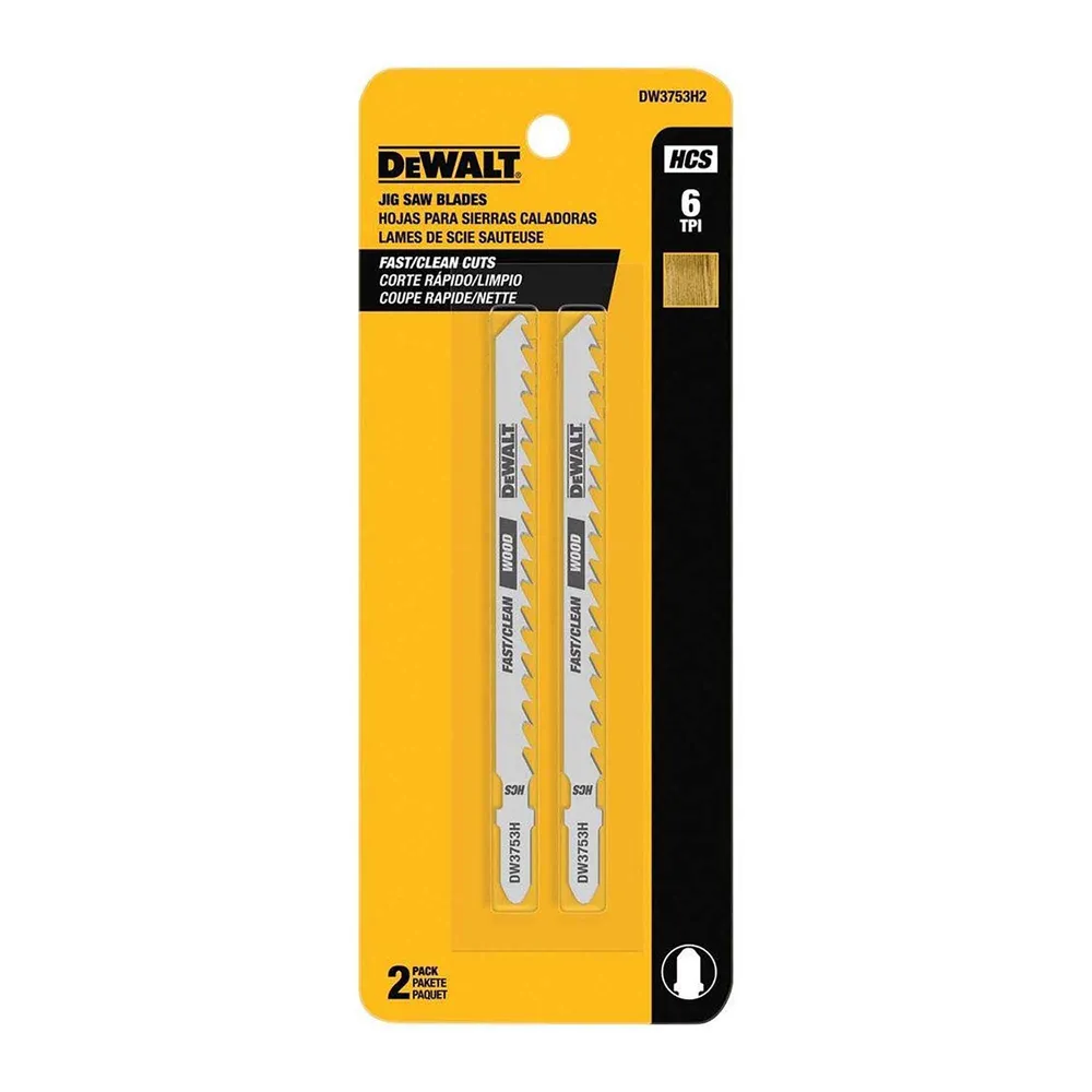 Lame de scie sauteuse pour coupe nette du bois à 6 DPP, 4" (2 unités) en noir mat
