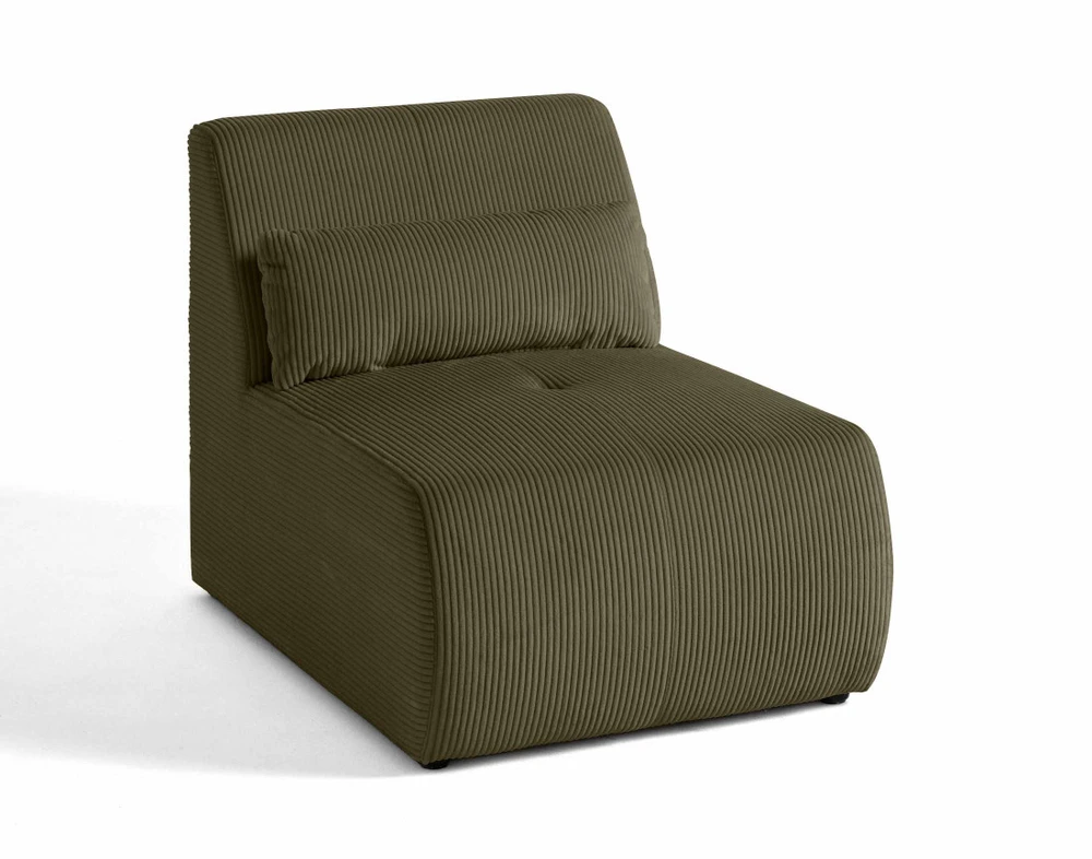Onyx - fauteuil sans accoudoirs - en velours côtelé avec mousses incluses