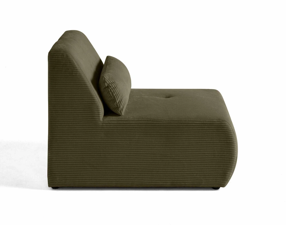 Onyx - fauteuil sans accoudoirs - en velours côtelé avec mousses incluses
