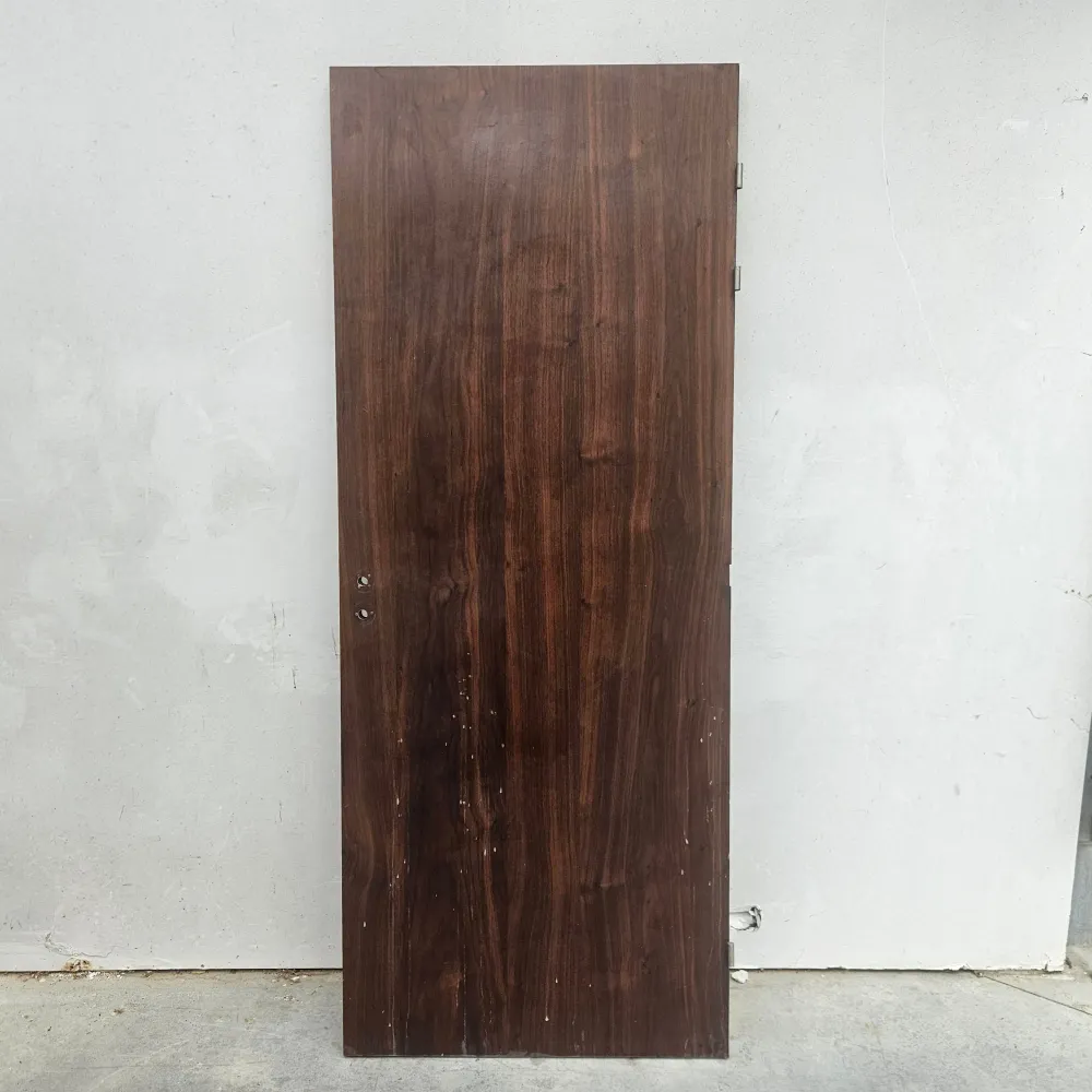 Ouvrant porte âme pleine marron - 2100 x 930 x 40 mm pour motards voyageurs