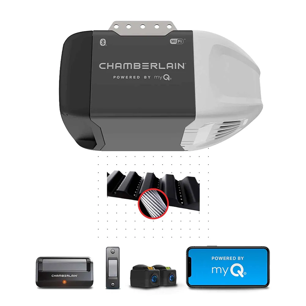 Ouvre-porte de garage à courroie avec connectivité Wi-Fi, 1/2 HP avec système antivol