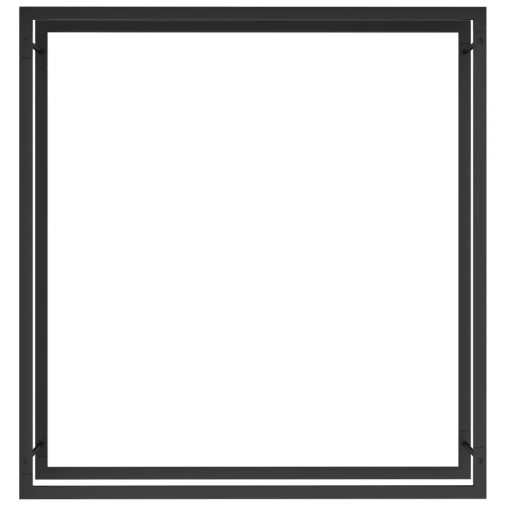 Portant de bois de chauffage mat 110 x 28 x 116 cm acier noir 02_0043745