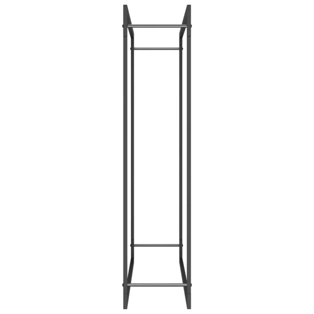 Portant de bois de chauffage mat 110 x 28 x 116 cm acier noir 02_0043745