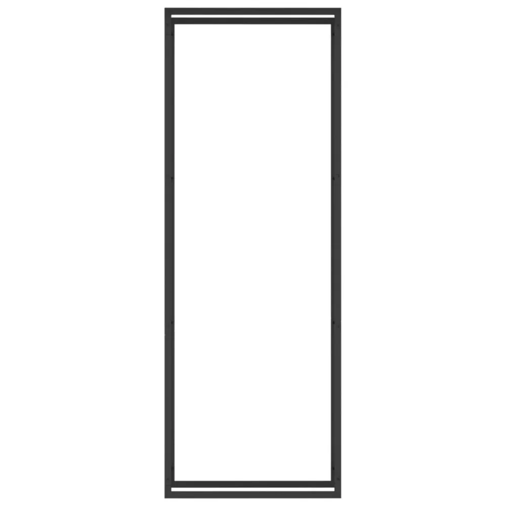 Portant de bois de chauffage mat 80 x 28 x 222 cm acier noir 02_0043752