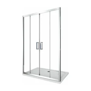 Porte de douche de 6 mm pour installation en niche avec quatre portes et ouverture centrale H.190 - 198-203 pour toutes sa...