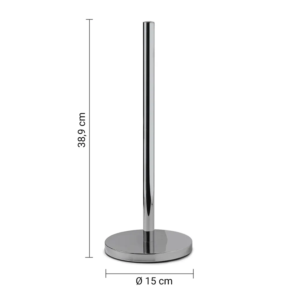 Porte-bagages scooter Lampadaire avec porte-rouleau de rechange modèle Magò de Gedy - Chromé