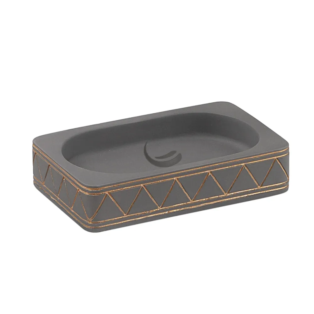 Porte-bagages scooter Porte-savon en ciment Gedy série Calipso - Gris