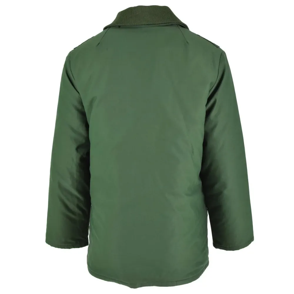 Rétroviseur sport Parka d'officier de police allemande originale, veste chaude à capuche verte coupe-vent
