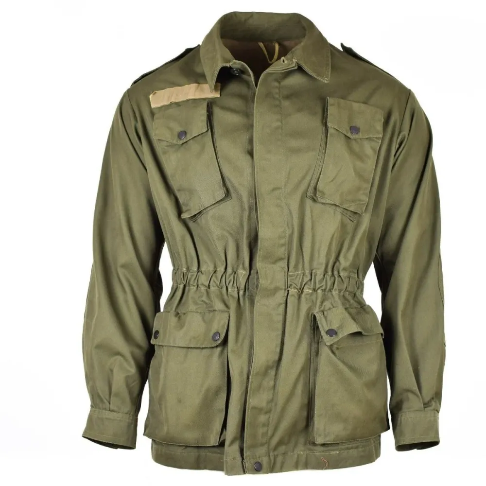 Sangle de fixation Veste-chemise verte olive originale de l'armée italienne, édition excédentaire militaire BDU