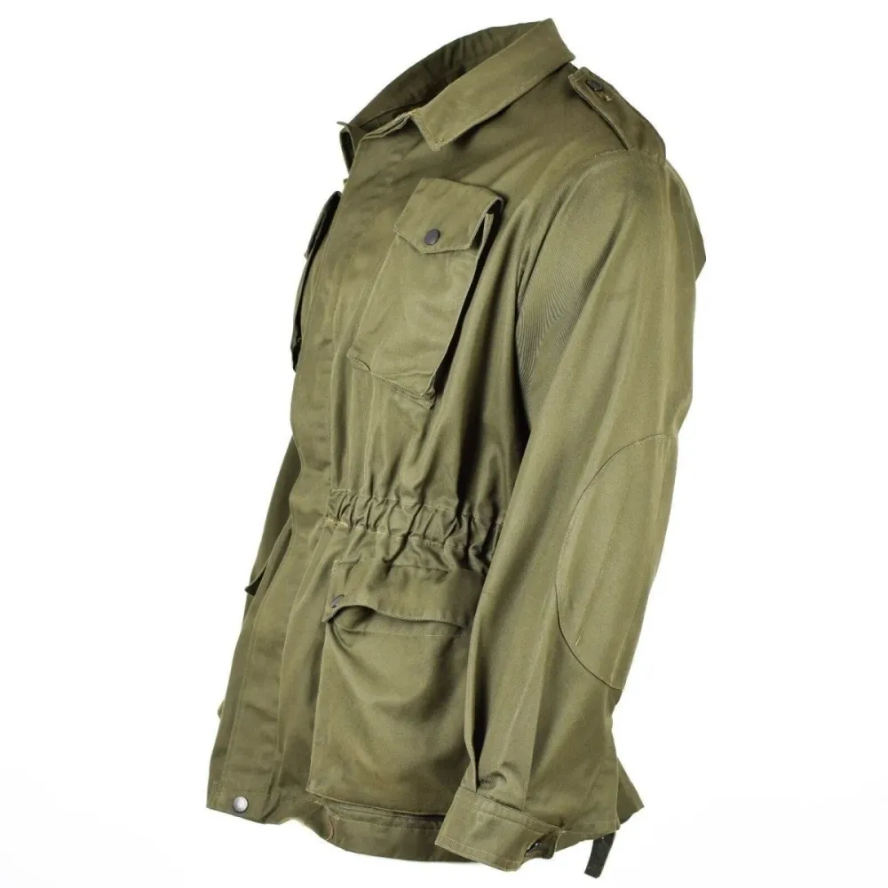 Sangle de fixation Veste-chemise verte olive originale de l'armée italienne, édition excédentaire militaire BDU