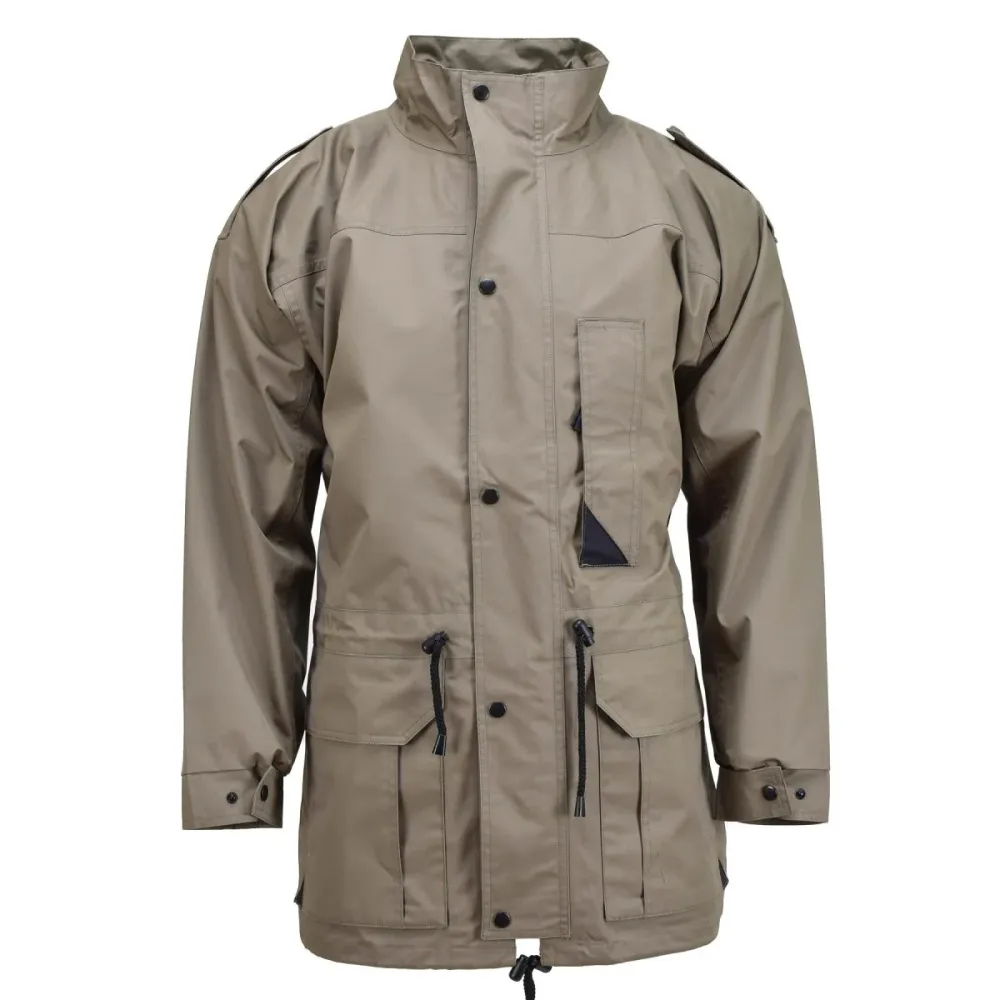 Support smartphone Parka militaire néerlandaise originale avec doublure chaude veste longue kaki officier surplus