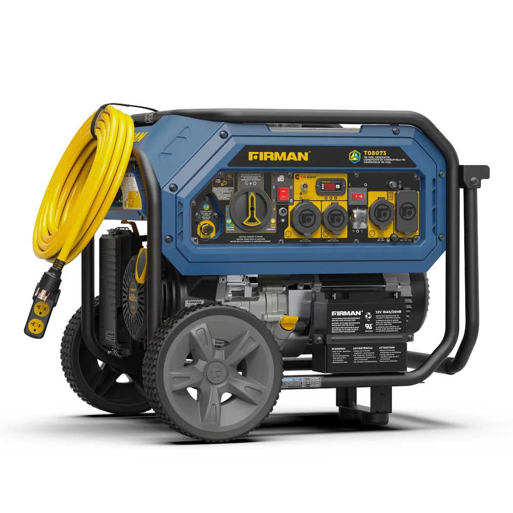 Tri Fuel Portable Generator 10000/8000W Electric Start CO Alert