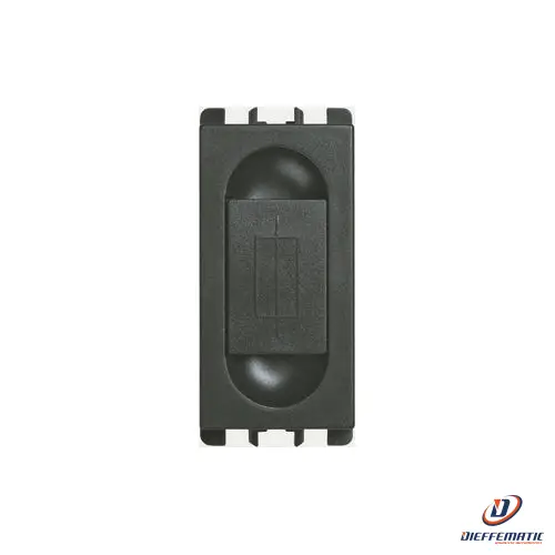 Urmet Portafusibile, 1 Modulo,1P 10A 250Vac Per Fusibili 5X20Mm, Antracite 10500 avec fixation universelle