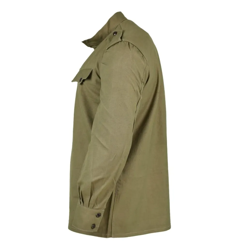 Veste chemise kaki olive originale de l'armée bulgare, veste militaire de combat à manches longues Compatible avec la plup...