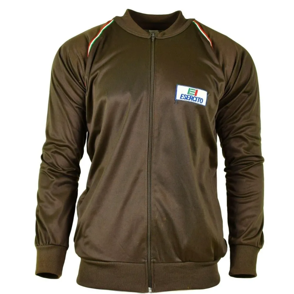 Veste d'entraînement originale des troupes de l'armée italienne, survêtement, haut, surplus militaire, NEUF avec système a...
