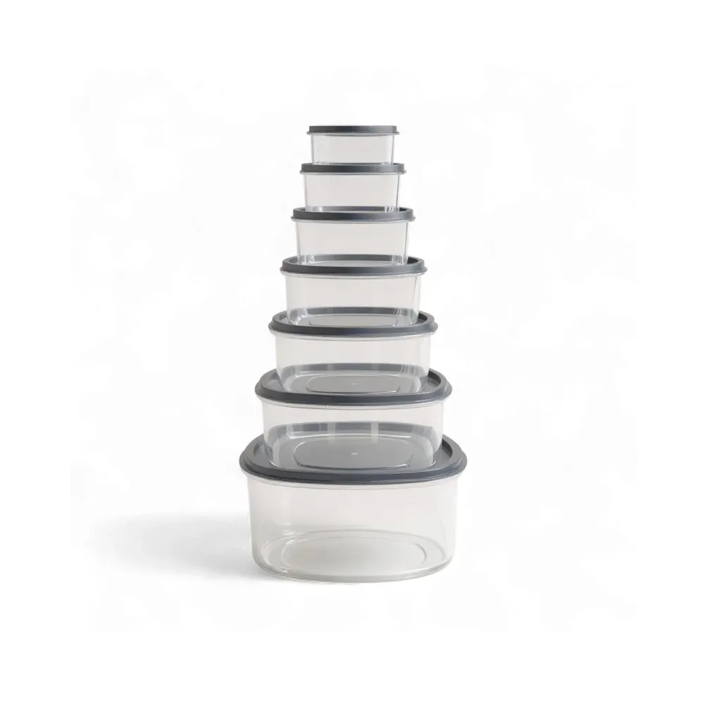 CH 7 Piece Rainbow Oval Container Set Diaphane avec action longue durée