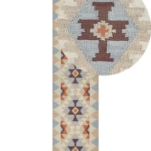 Vloerkleed kelim meerkleurig 80 x 300 cm DILIJAN