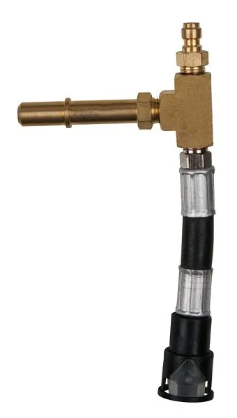 Tuyau de raccordement pour manomètre KS Tools avec raccord de tuyau 1/4" avec soupape de décharge tuyau transpare...