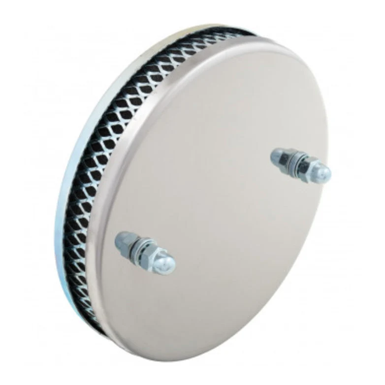 AIR FILTER, SPEEDOGRAPH, HS4, OFFSET HOLE, 1 1/2", CHROMÉ