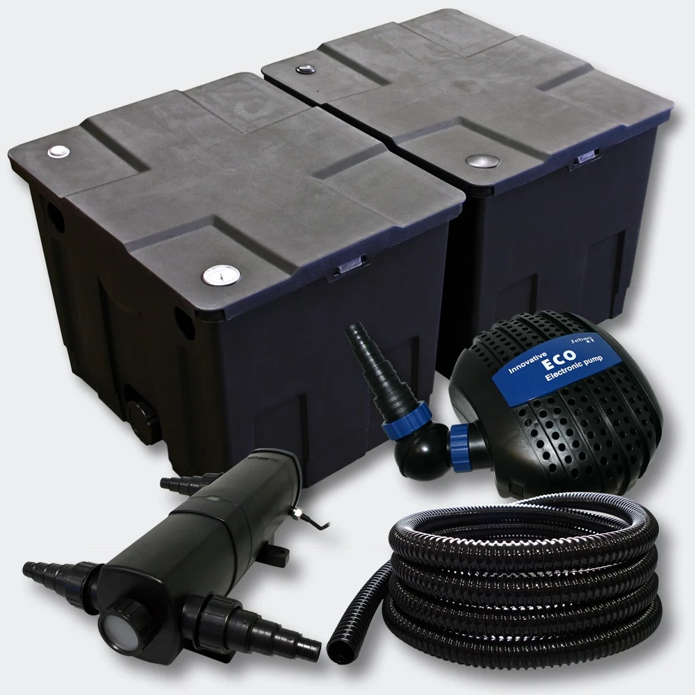 Kit de filtration de bassin Bio Filtre 60000l Pompe éco UVC 24 Watts 4216506 pour quads utilitaires