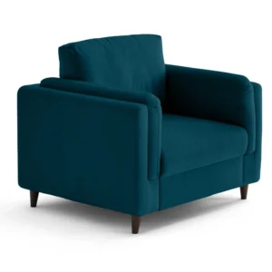 Brooke - fauteuil en velours pieds en bois - 520