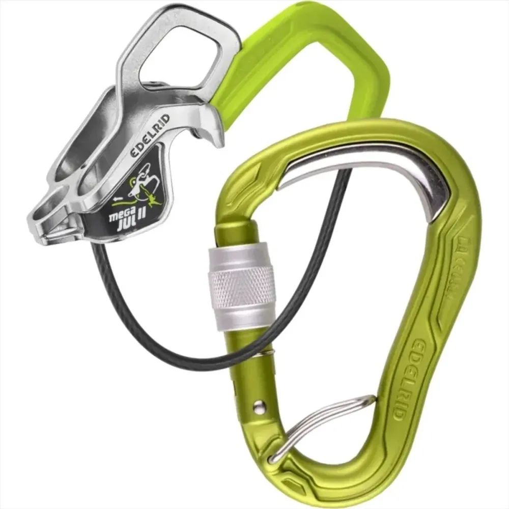 Edelrid Megal Jul Kit d'assurage Vis pare-balles Dispositif d'assurage de freinage automatique Oasis pour quads utilitaires