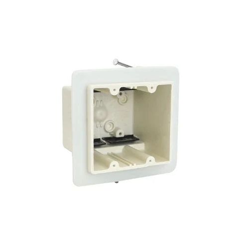 Duel Gang Angled Nail On Electrical Junction Box Off White 2302-NKV (Pack 48)