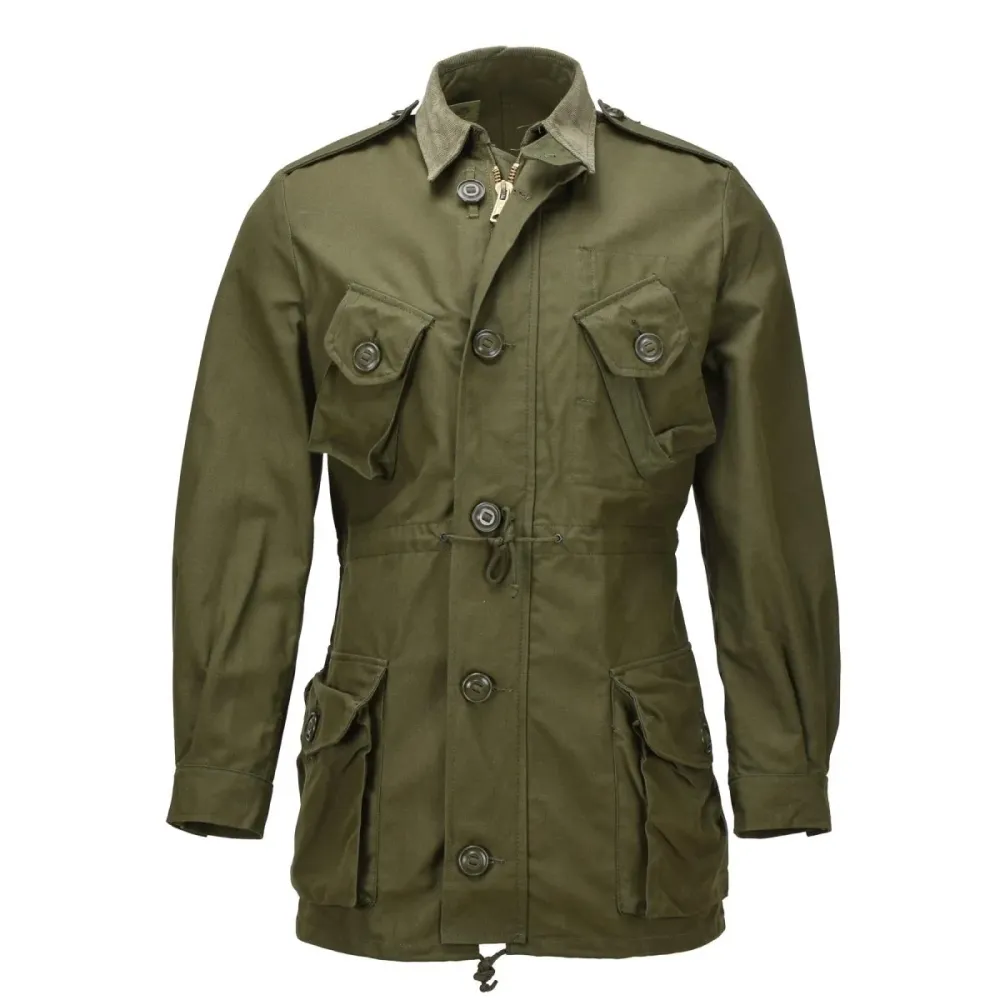 Veste de campagne originale de l'Armée canadienne Combat 1981 Surplus militaire vert olive Facile à installer