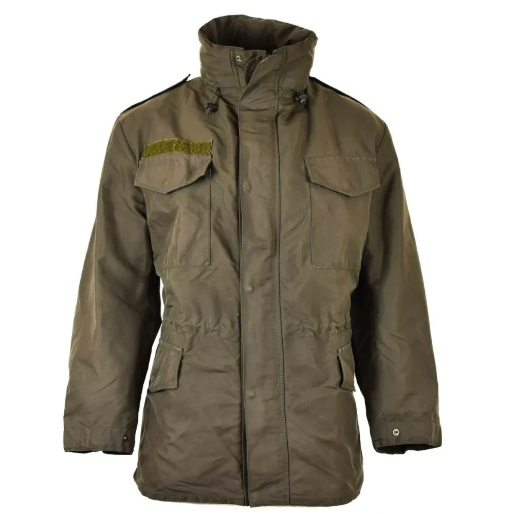 Véritable veste de combat de l'armée autrichienne M65 GoreTex militaire olive Parka imperméable pour Motoneige