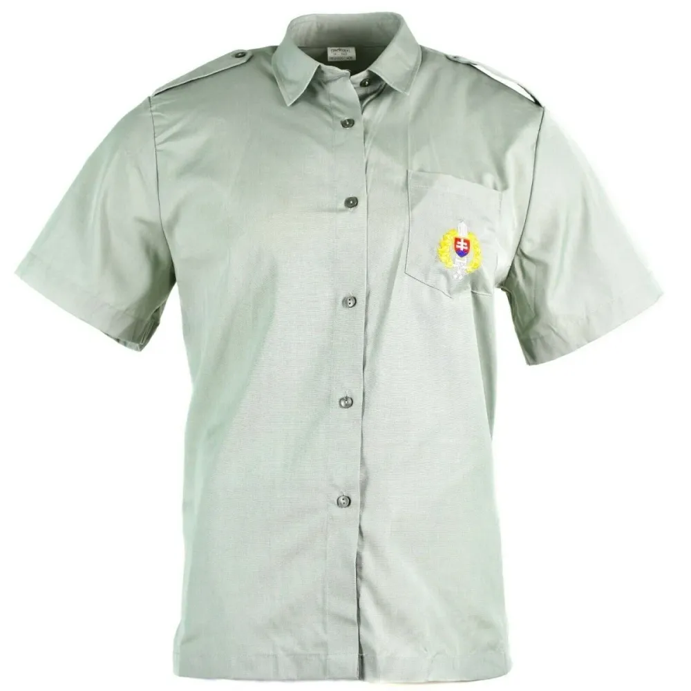 Coffre de rangement Véritable chemise militaire slovaque BDU grise à manches courtes NEUF