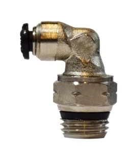 8mm Push- OD X 1/2" MNPT Global Rotatif Male Elbow Nickel Plated Push Fitting 20712N
