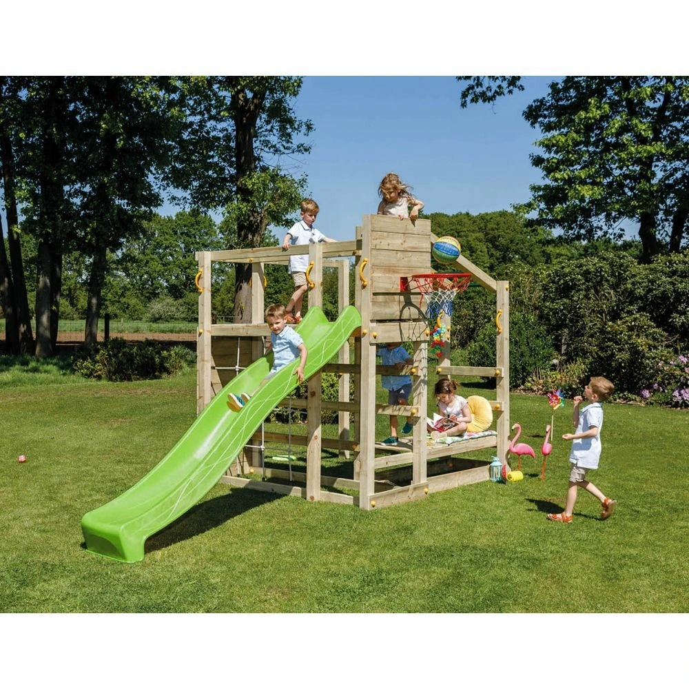 Certifié CE Glissière de toboggan en pehd rex 230cm kbt - résistante aux intempéries et simple à poser