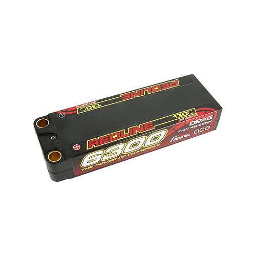 Gens Ace Redline Drag Racing Series 6300mAh 2S2P 7.4V 130C HardCase Lipo Battery