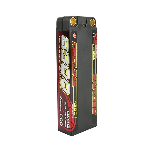 Gens Ace Redline Drag Racing Series 6300mAh 2S2P 7.4V 130C HardCase Lipo Battery