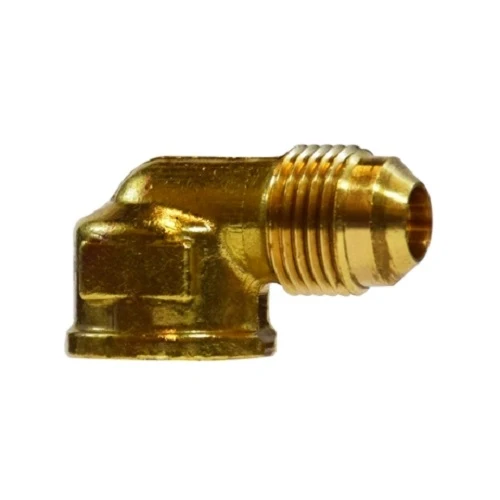 3/8" Male Flared X 1/2" FNPTF FIP 90 Degree Elbow Laiton Fittings 10321L