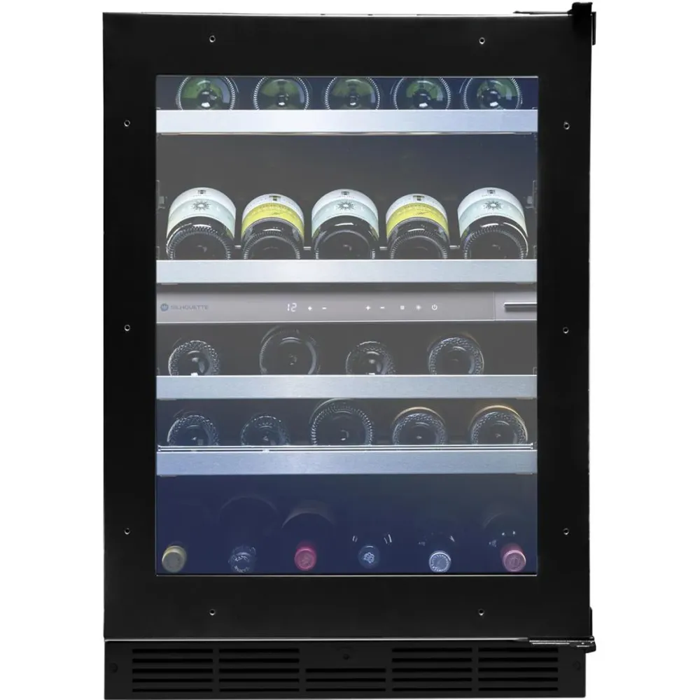Professionnel Silhouette Cellier à vin série Pro Gen 3 de 51 bouteilles à deux zones SPRWC052D3SS-P