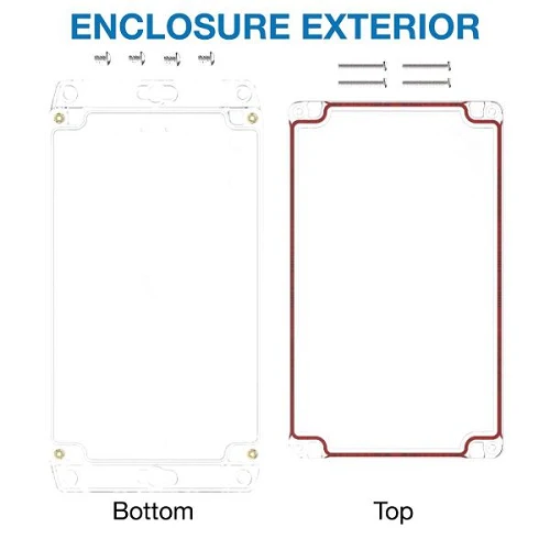 Protection thermique Electronic Racks And Boxes Enclosure Top Diaphane Bottom Clear RBF85P12C10C