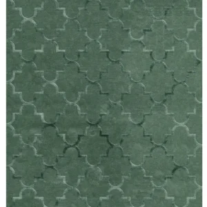 Sapphire Vert jade New Zealand Wool & Viscose Silk Rug