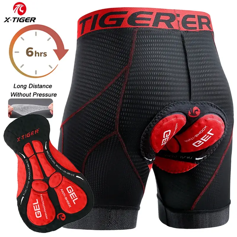 Sous-vêtements X-Tiger Velo avec rembourrage en gel, respirants | Résistant aux UV | Anti-déchirure